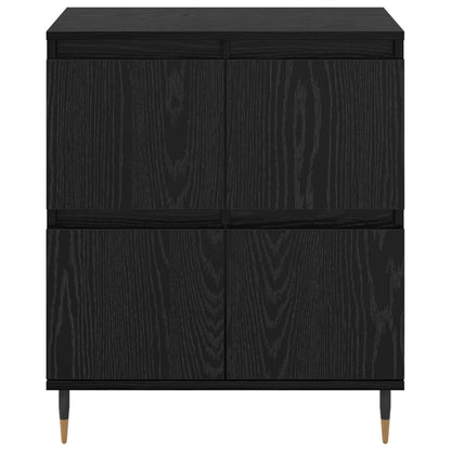 vidaXL Storage Cabinet 2 pcs Black Oak 60 x 35 x 70 cm