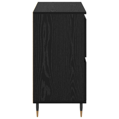 vidaXL Storage Cabinet 2 pcs Black Oak 60 x 35 x 70 cm
