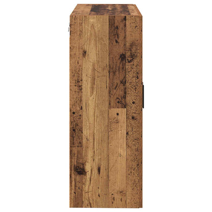 vidaXL Wall-Mounted Cabinet 2 pcs Old Wood 69.5 x 34 x 90 cm