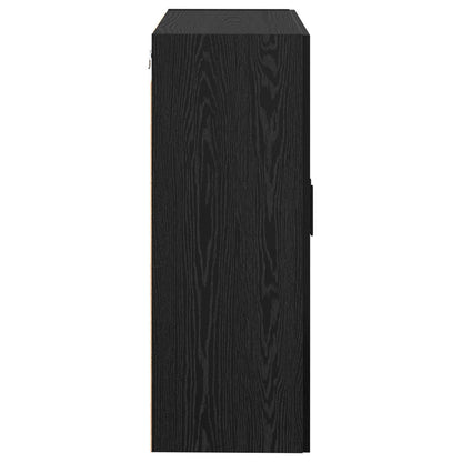vidaXL Wall-Mounted Cabinet 2 pcs Black Oak 69.5 x 34 x 90 cm