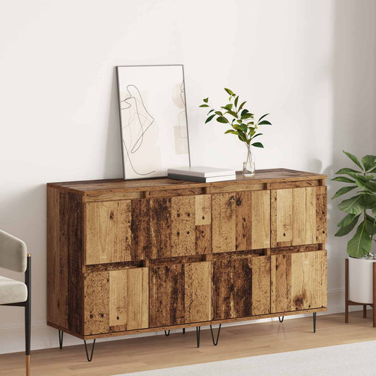 vidaXL Sideboards 2 pcs Old wood