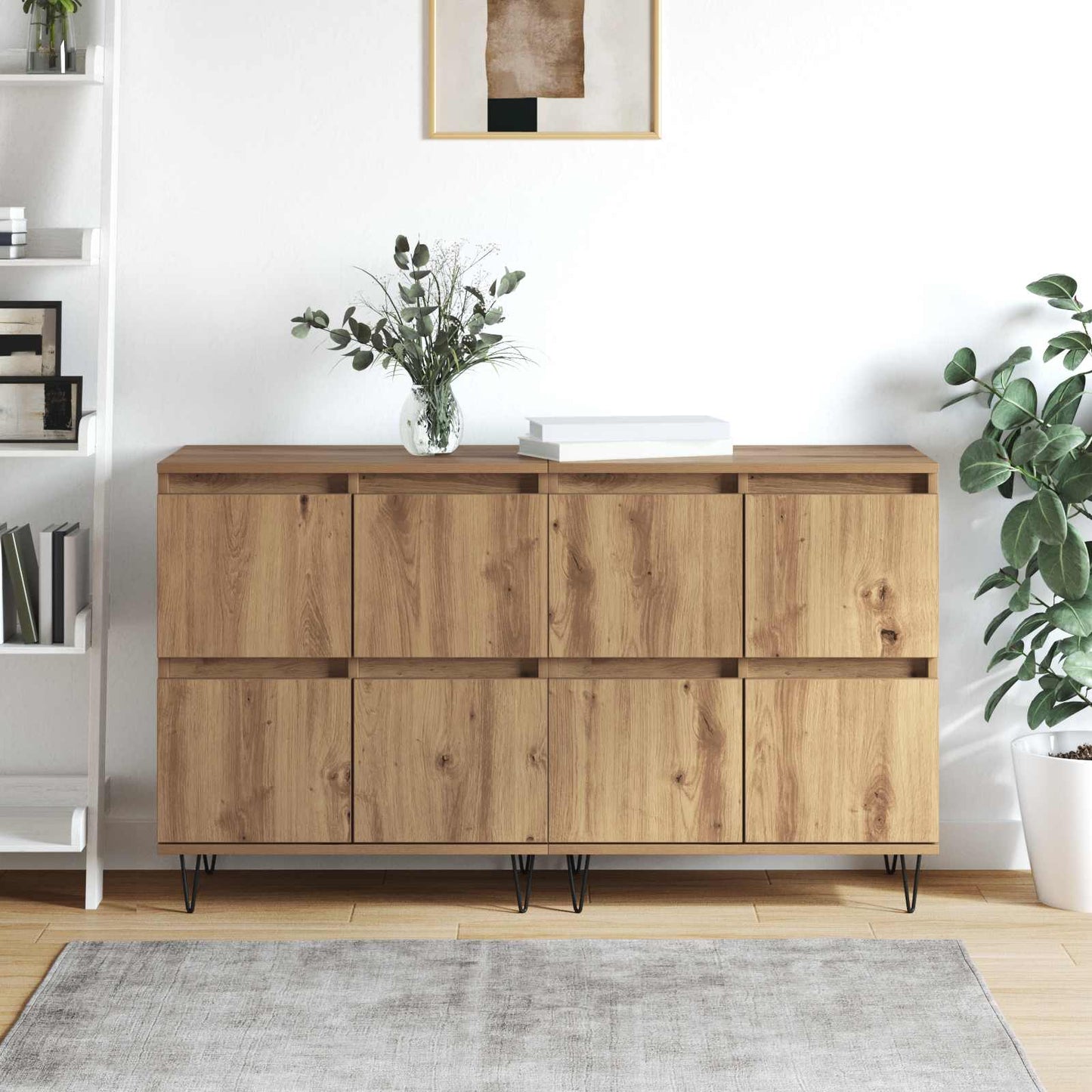 vidaXL Sideboards 2 pcs Artisan oak