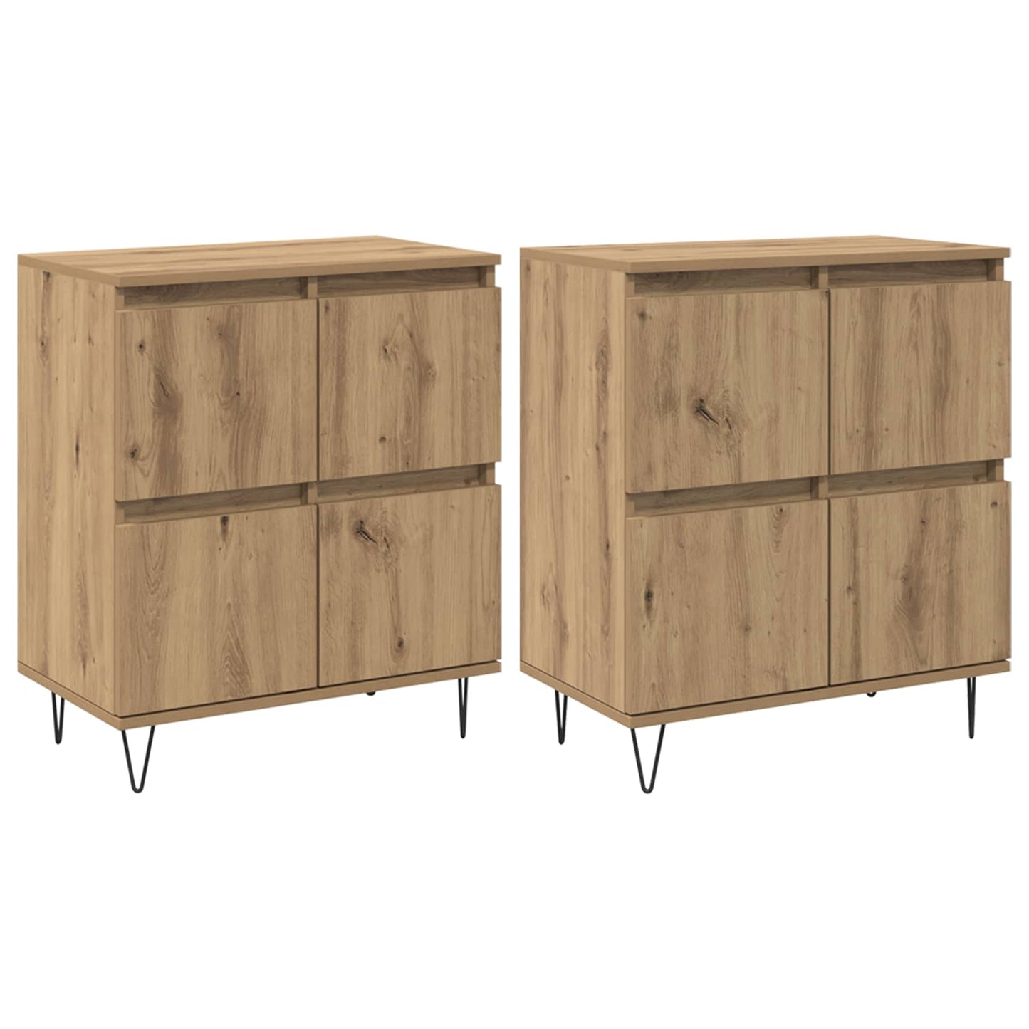 vidaXL Sideboards 2 pcs Artisan oak