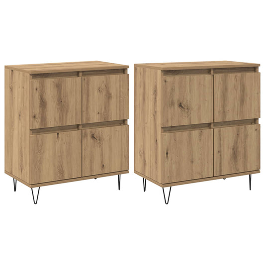 vidaXL Sideboards 2 pcs Artisan oak