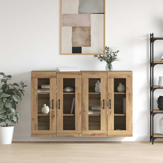 vidaXL Wall Mounted Cabinets 2 pcs Artisan oak 69.5 x 34 x 90 cm