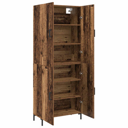 vidaXL Highboard Old wood 69.5 x 34 x 180 cm Engineered Wood