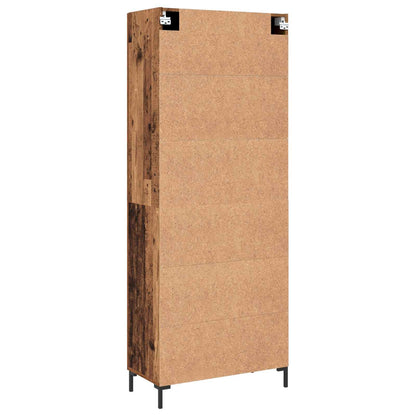 vidaXL Highboard Old wood 69.5 x 34 x 180 cm Engineered Wood