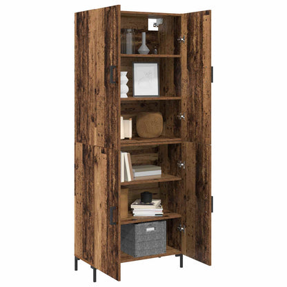 vidaXL Highboard Old wood 69.5 x 34 x 180 cm Engineered Wood