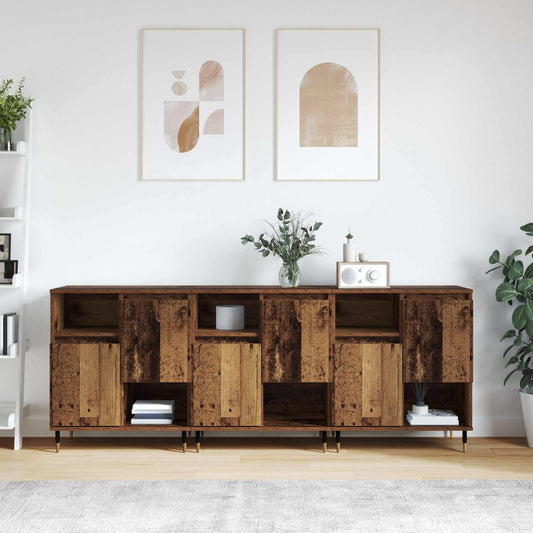 vidaXL Sideboards 3 pcs Old Wood
