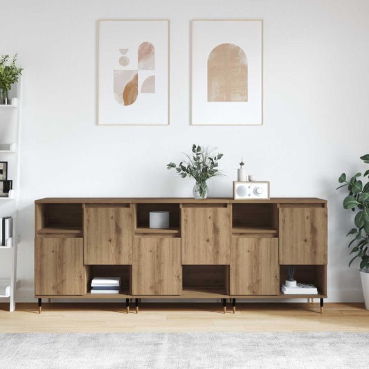 vidaXL Sideboards 3 pcs Artisan Oak