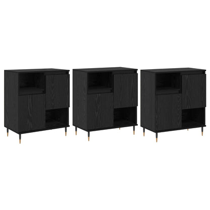 vidaXL Sideboards 3 pcs Black Oak