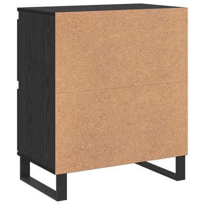 vidaXL Sideboard 2 pcs Black Oak 60 x 35 x 70 cm