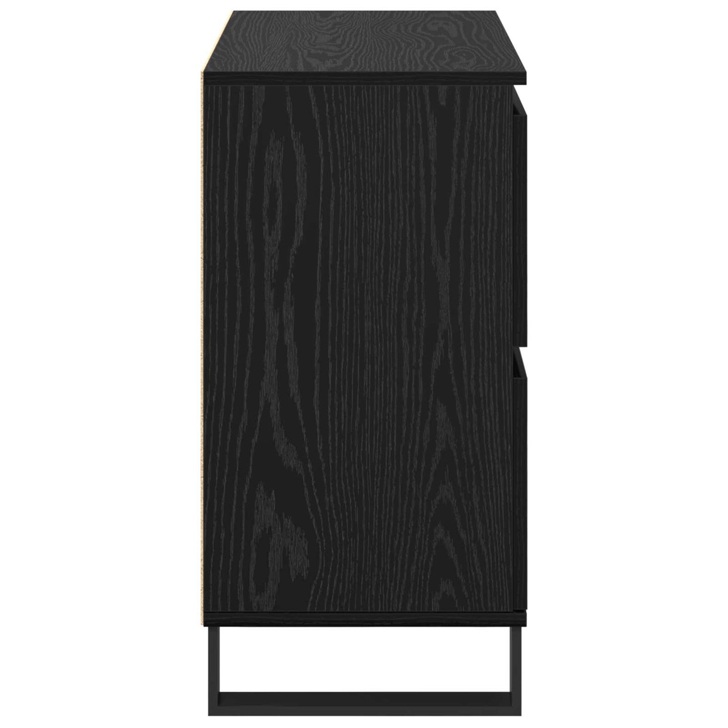 vidaXL Sideboard 2 pcs Black Oak 60 x 35 x 70 cm