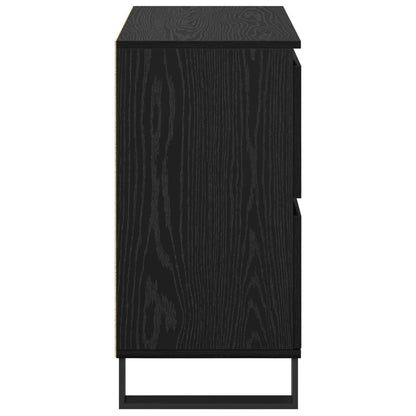 vidaXL Sideboard 2 pcs Black Oak 60 x 35 x 70 cm