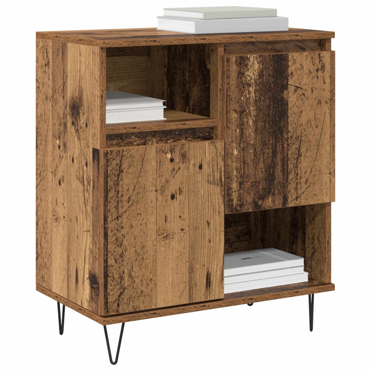 vidaXL Sideboard 2 pcs Old Wood 60 x 35 x 70 cm