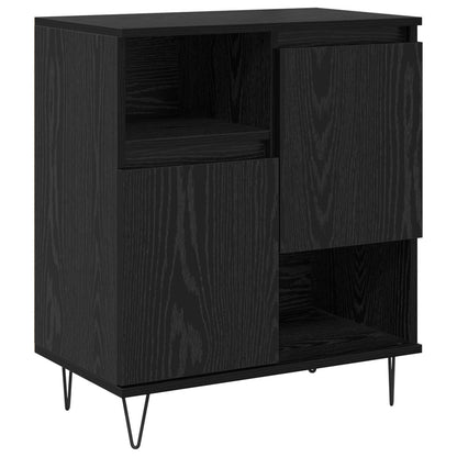 vidaXL Sideboard 2 pcs Black Oak 60 x 35 x 70 cm