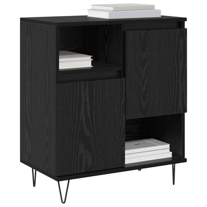 vidaXL Sideboard 2 pcs Black Oak 60 x 35 x 70 cm