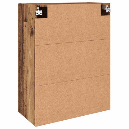 vidaXL Wall-Mounted Cabinet 2 pcs Old Wood 69.5 x 34 x 90 cm