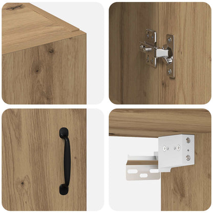 vidaXL Wall-Mounted Cabinet 2 pcs Artisan Oak 69.5 x 34 x 90 cm