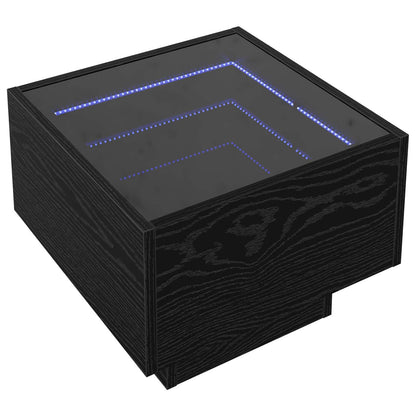 vidaXL Coffee Table Black Oak 40 x 40 x 30 cm Engineered wood