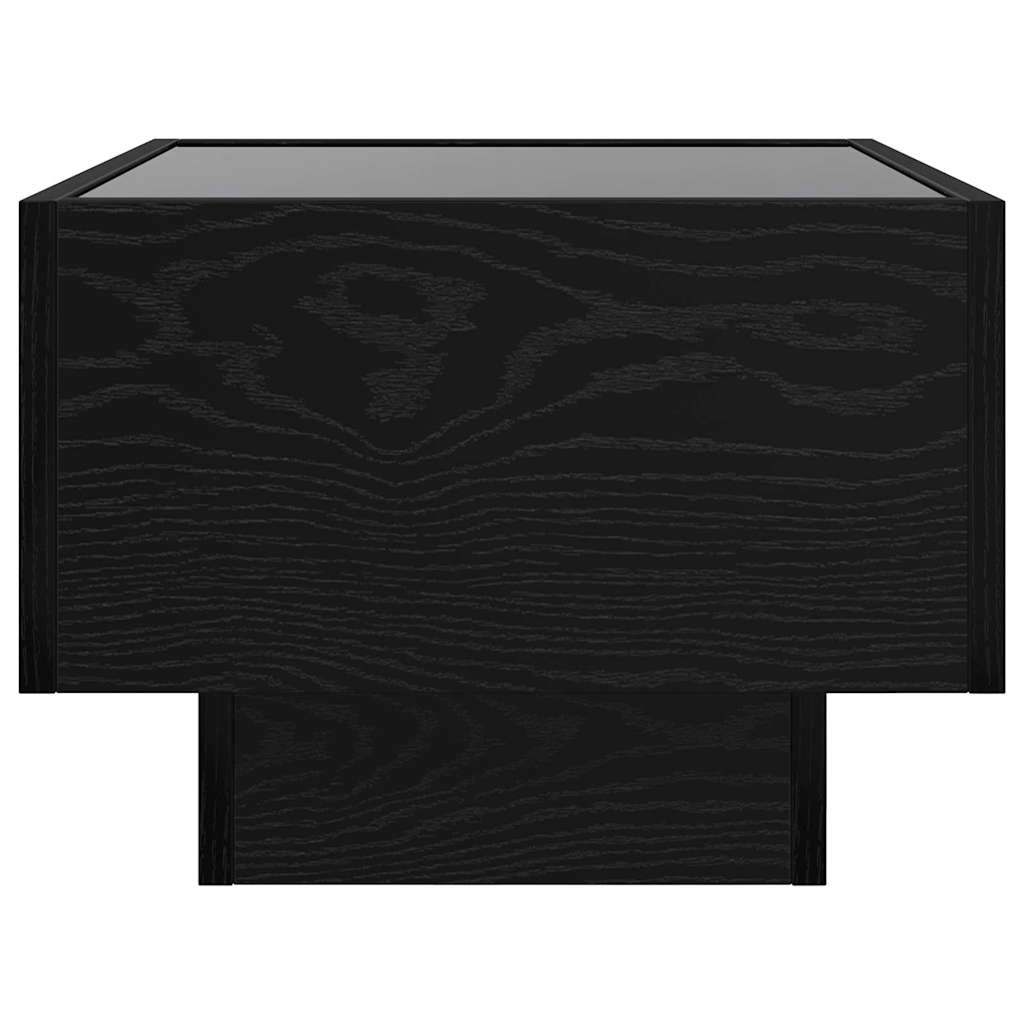 vidaXL Coffee Table Black Oak 40 x 40 x 30 cm Engineered wood