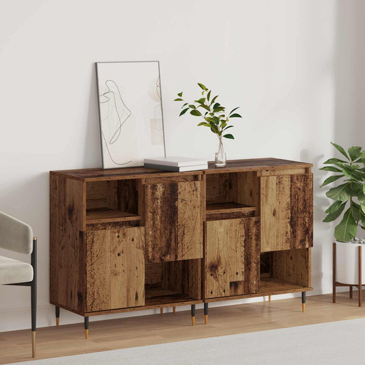 vidaXL Sideboards 2 pcs Old wood