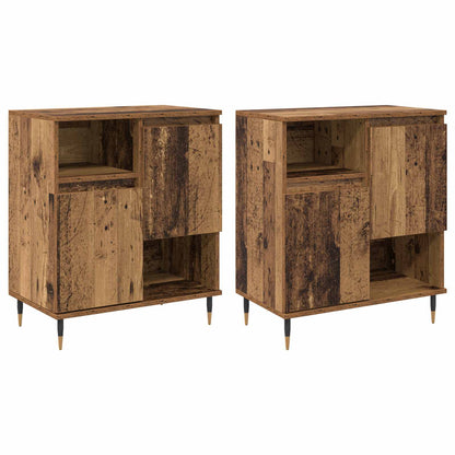 vidaXL Sideboards 2 pcs Old wood