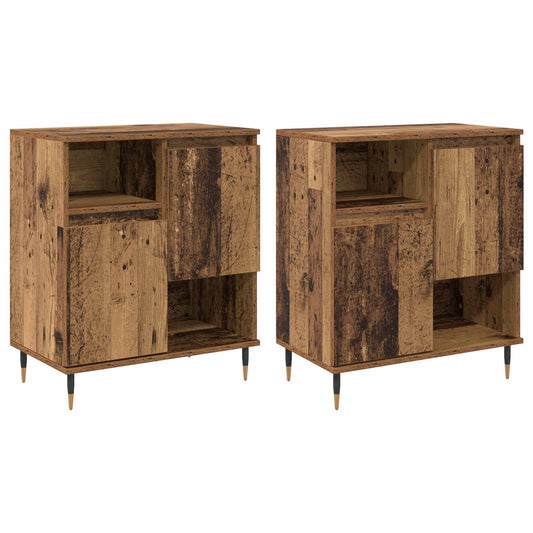 vidaXL Sideboards 2 pcs Old wood