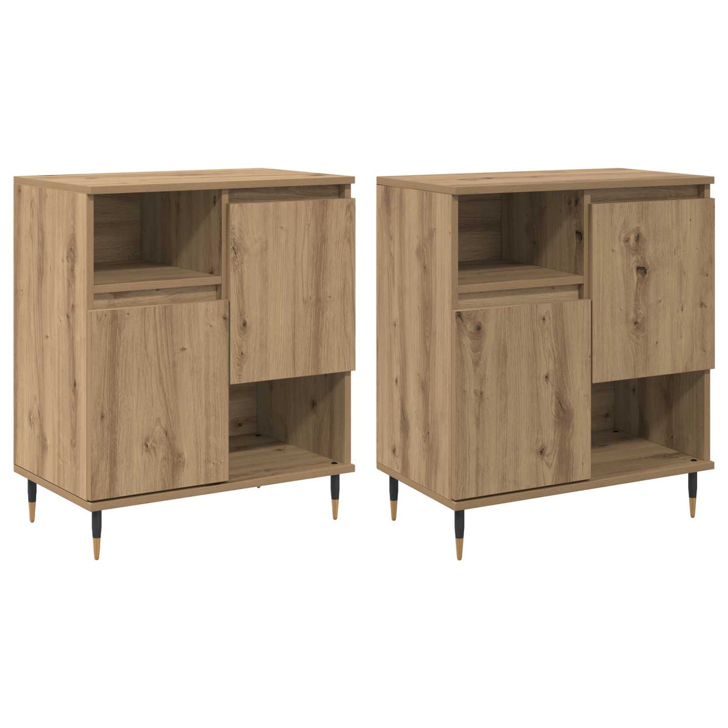 vidaXL Sideboards 2 pcs Artisan oak