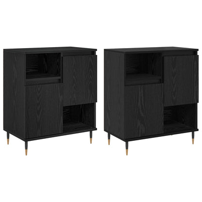 vidaXL Sideboards 2 pcs Black oak