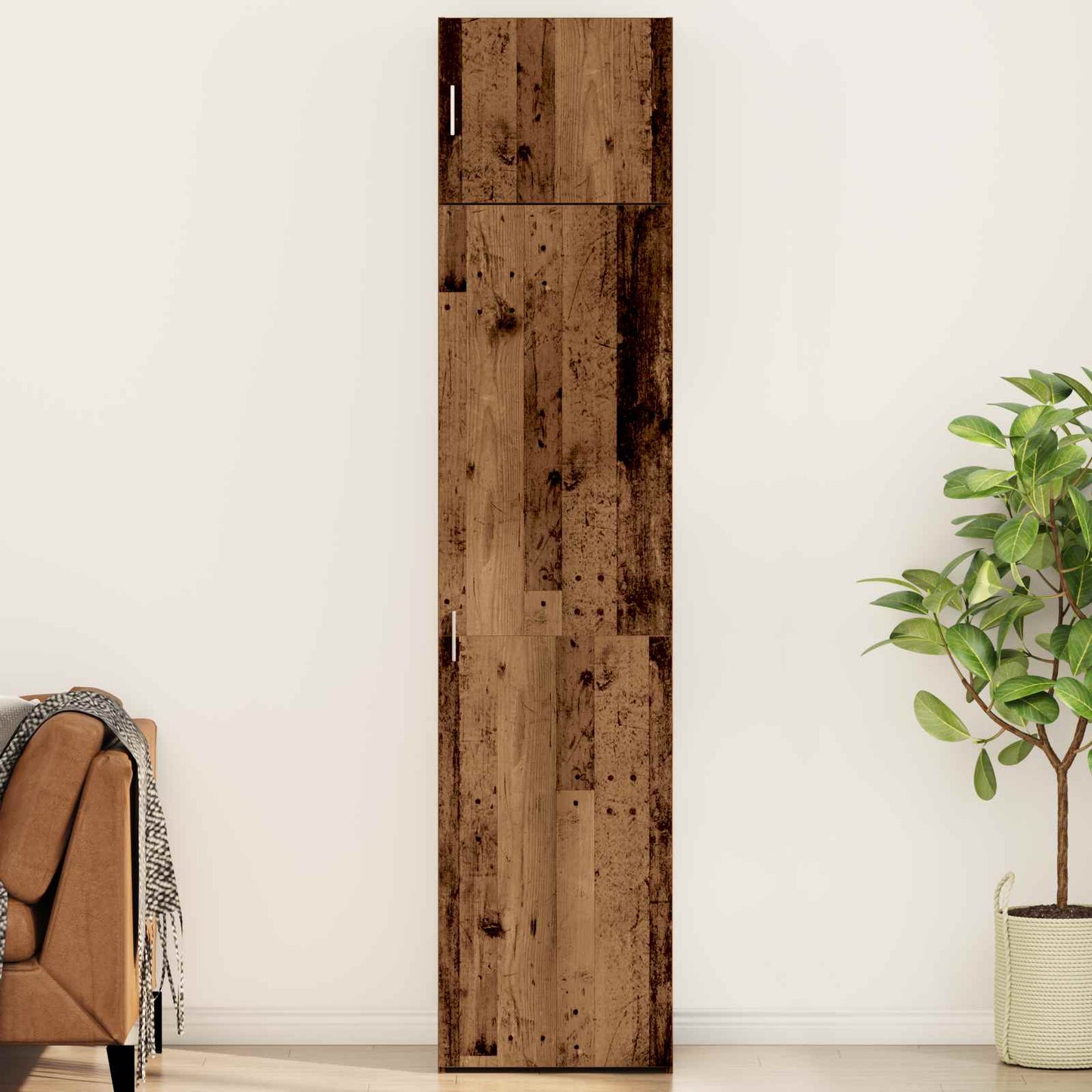 vidaXL Sideboard 2 pcs Old Wood 50 x 41 x225 cm
