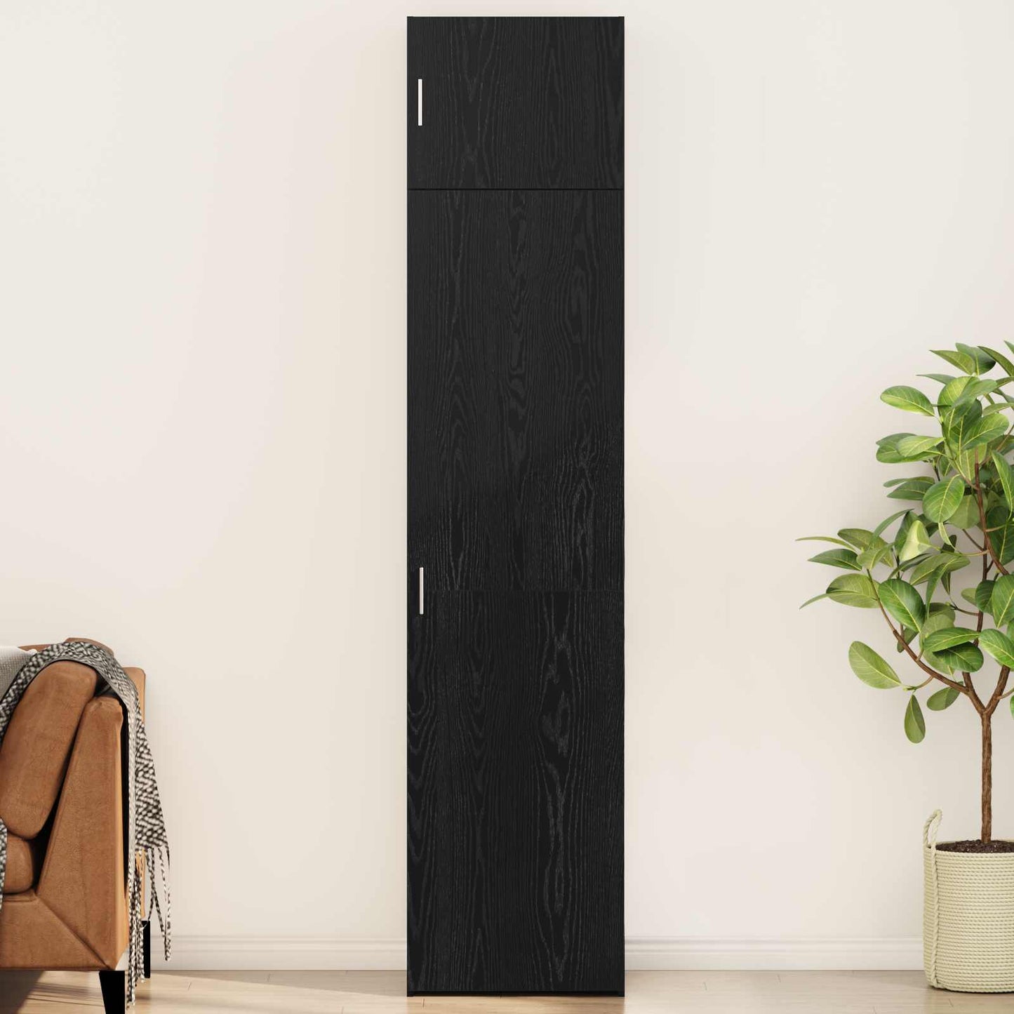vidaXL Sideboard 2 pcs Black Oak 50 x 41 x225 cm