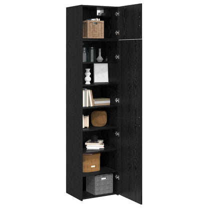 vidaXL Sideboard 2 pcs Black Oak 50 x 41 x225 cm