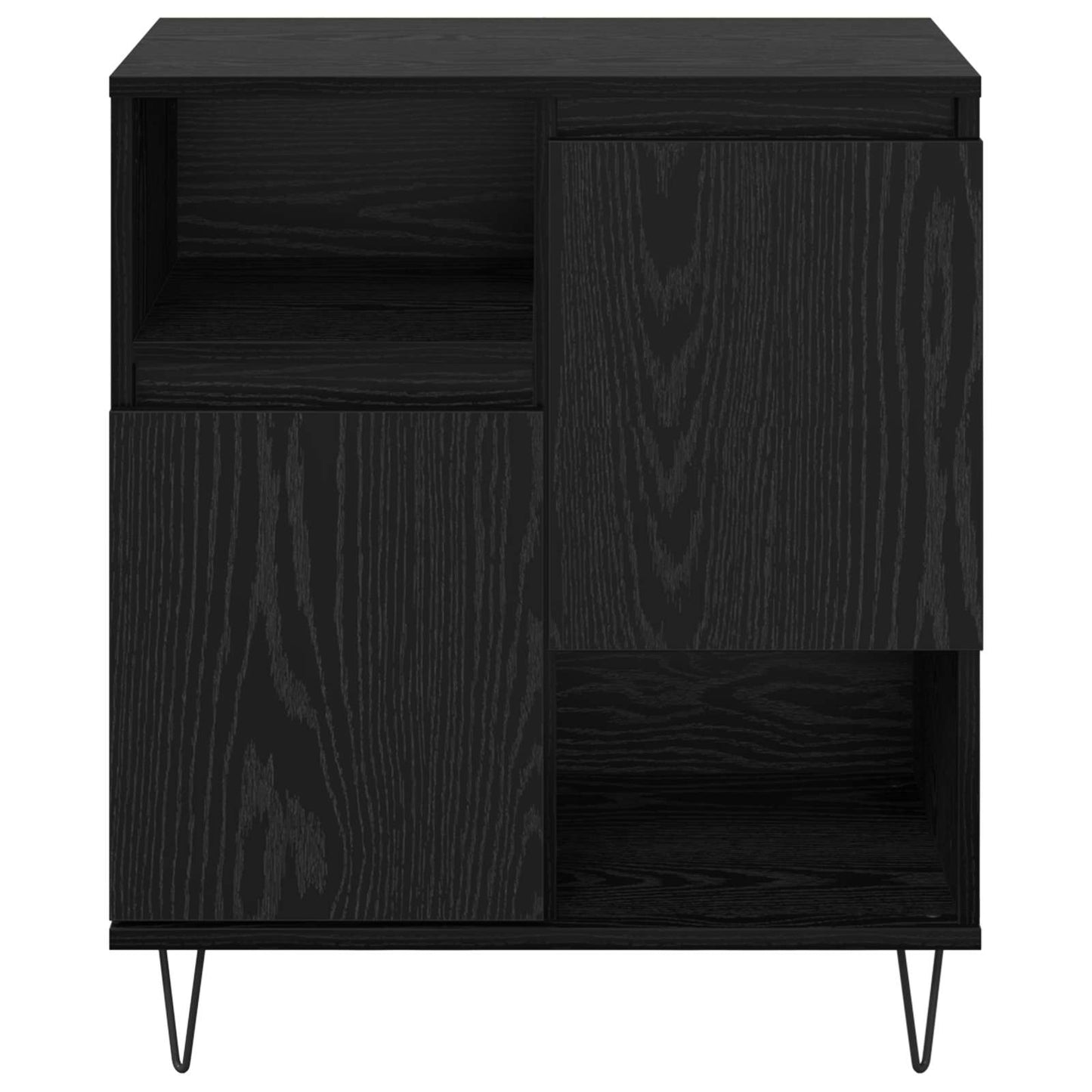 vidaXL Sideboard 3 pcs Black Oak 60 x 35 x 70 cm