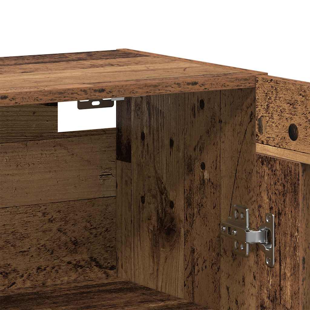 vidaXL Wall Mounted Cabinets 2 pcs Old wood 69.5 x 34 x 90 cm