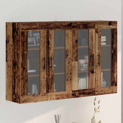 vidaXL Wall Mounted Cabinets 2 pcs Old wood 69.5 x 34 x 90 cm
