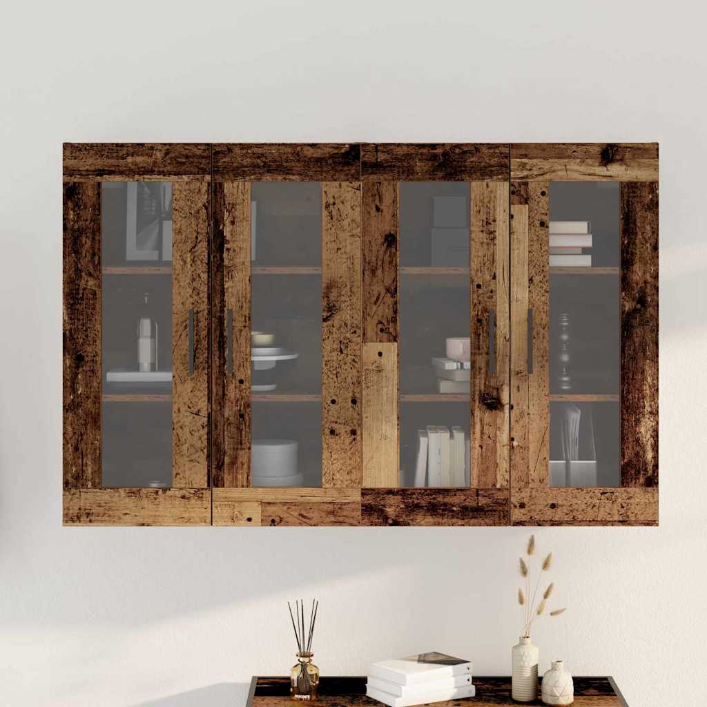 vidaXL Wall Mounted Cabinets 2 pcs Old wood 69.5 x 34 x 90 cm