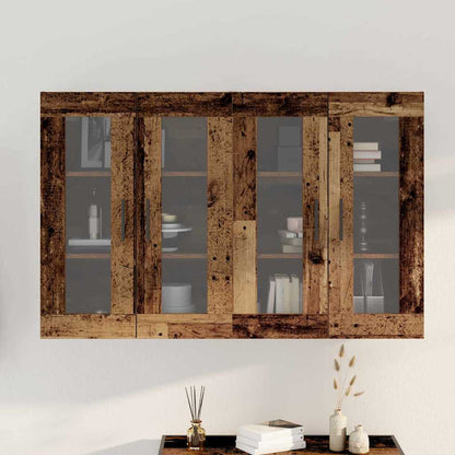 vidaXL Wall Mounted Cabinets 2 pcs Old wood 69.5 x 34 x 90 cm