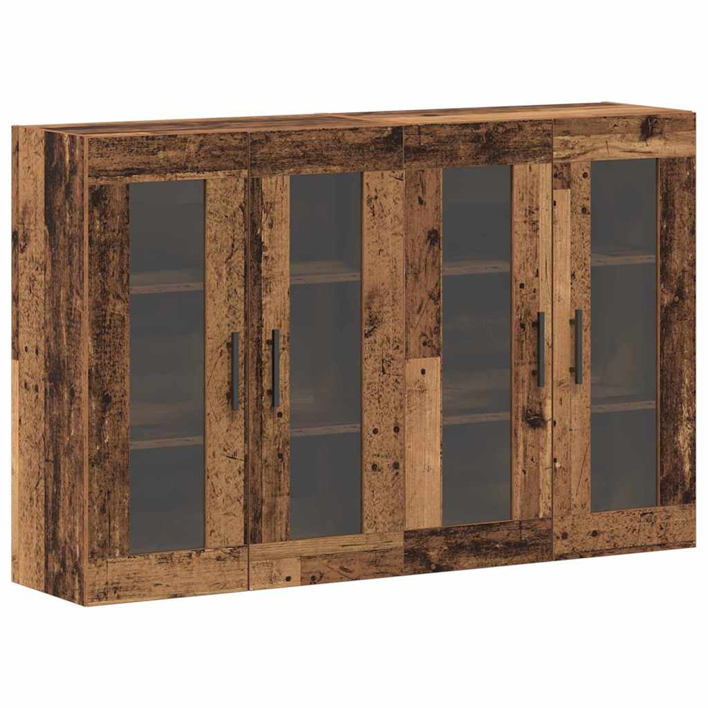 vidaXL Wall Mounted Cabinets 2 pcs Old wood 69.5 x 34 x 90 cm