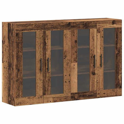 vidaXL Wall Mounted Cabinets 2 pcs Old wood 69.5 x 34 x 90 cm