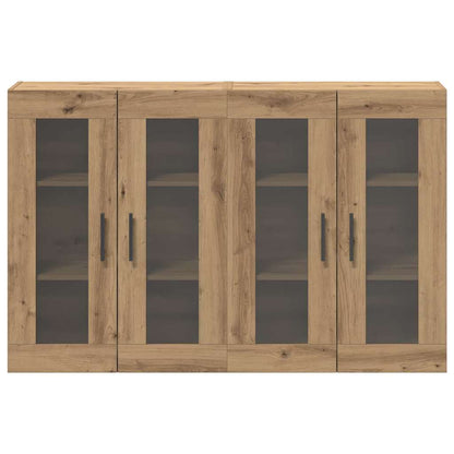 vidaXL Wall Mounted Cabinets 2 pcs Artisan oak and Black