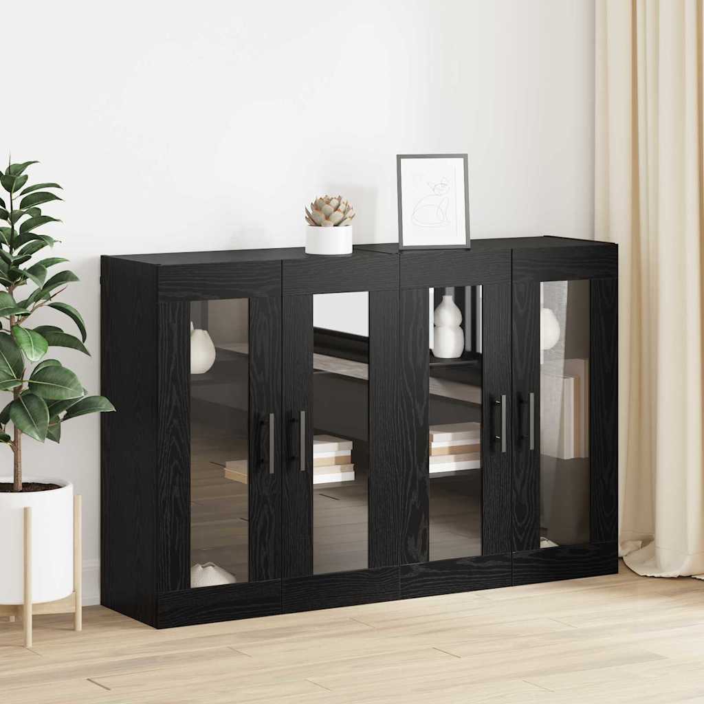 vidaXL Wall Mounted Cabinets 2 pcs Black oak 69.5 x 34 x 90 cm