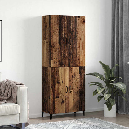 vidaXL Highboard 2 pcs Old wood Engineered Wood