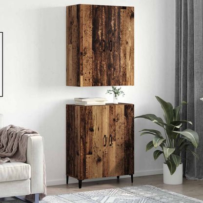 vidaXL Highboard 2 pcs Old wood Engineered Wood