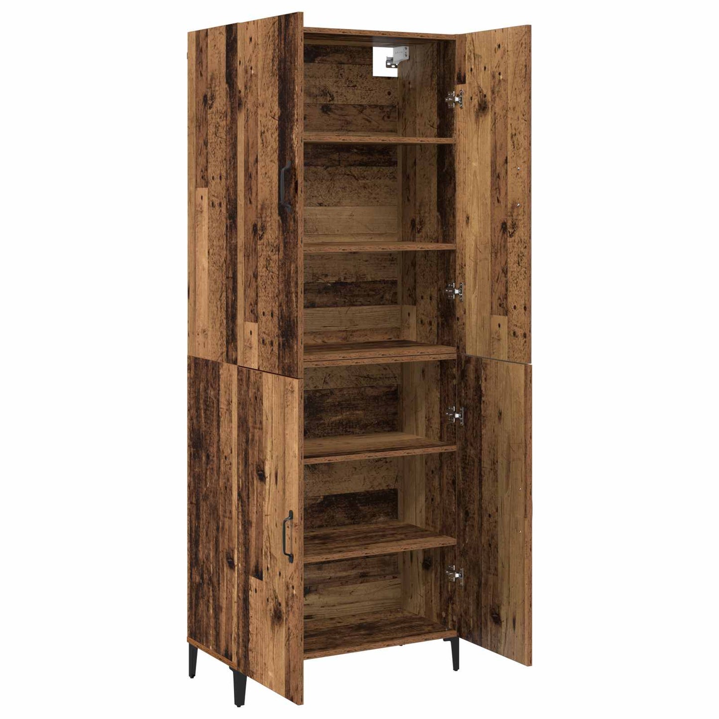 vidaXL Highboard 2 pcs Old wood Engineered Wood