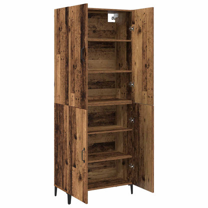 vidaXL Highboard 2 pcs Old wood Engineered Wood