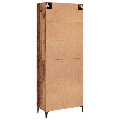 vidaXL Highboard 2 pcs Old wood Engineered Wood