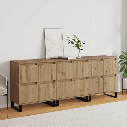 vidaXL Sideboard 3 pcs Artisan Oak 60 x 35 x 70 cm