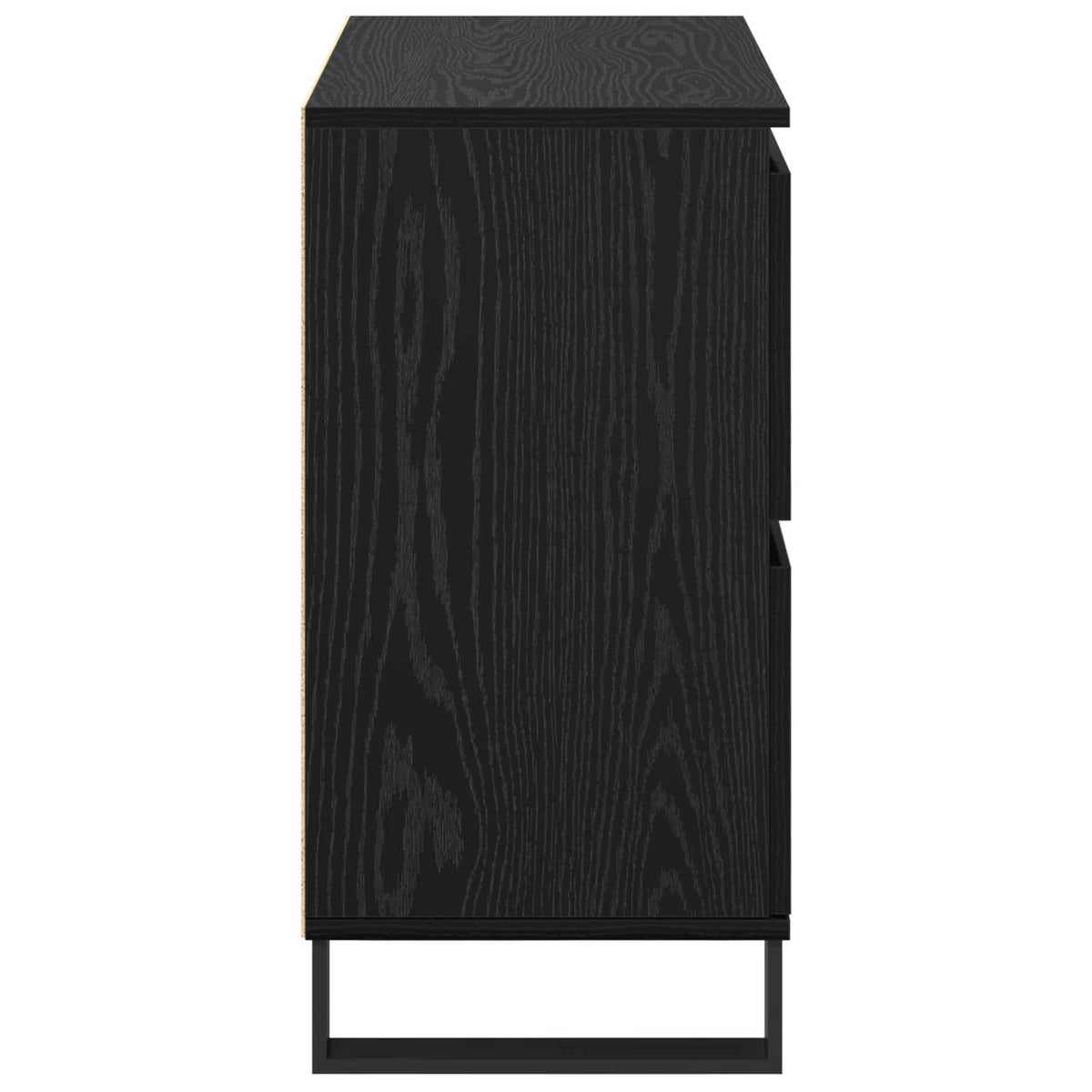 vidaXL Sideboard 3 pcs Black Oak 60 x 35 x 70 cm
