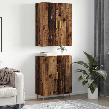 vidaXL Highboard Old wood 69.5 x 34 x 180 cm Engineered Wood